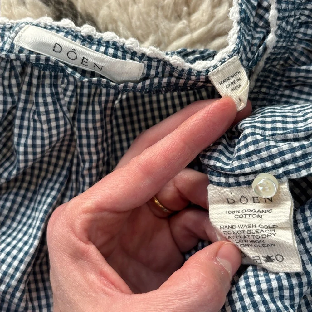 Doen Tennessee in Blue Azure Paris Gingham - Picture 10 of 16